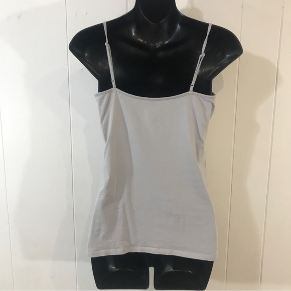 Ann Taylor Grey Knit Over Lay Grey Tank Top Size Small - Picture 2 of 4